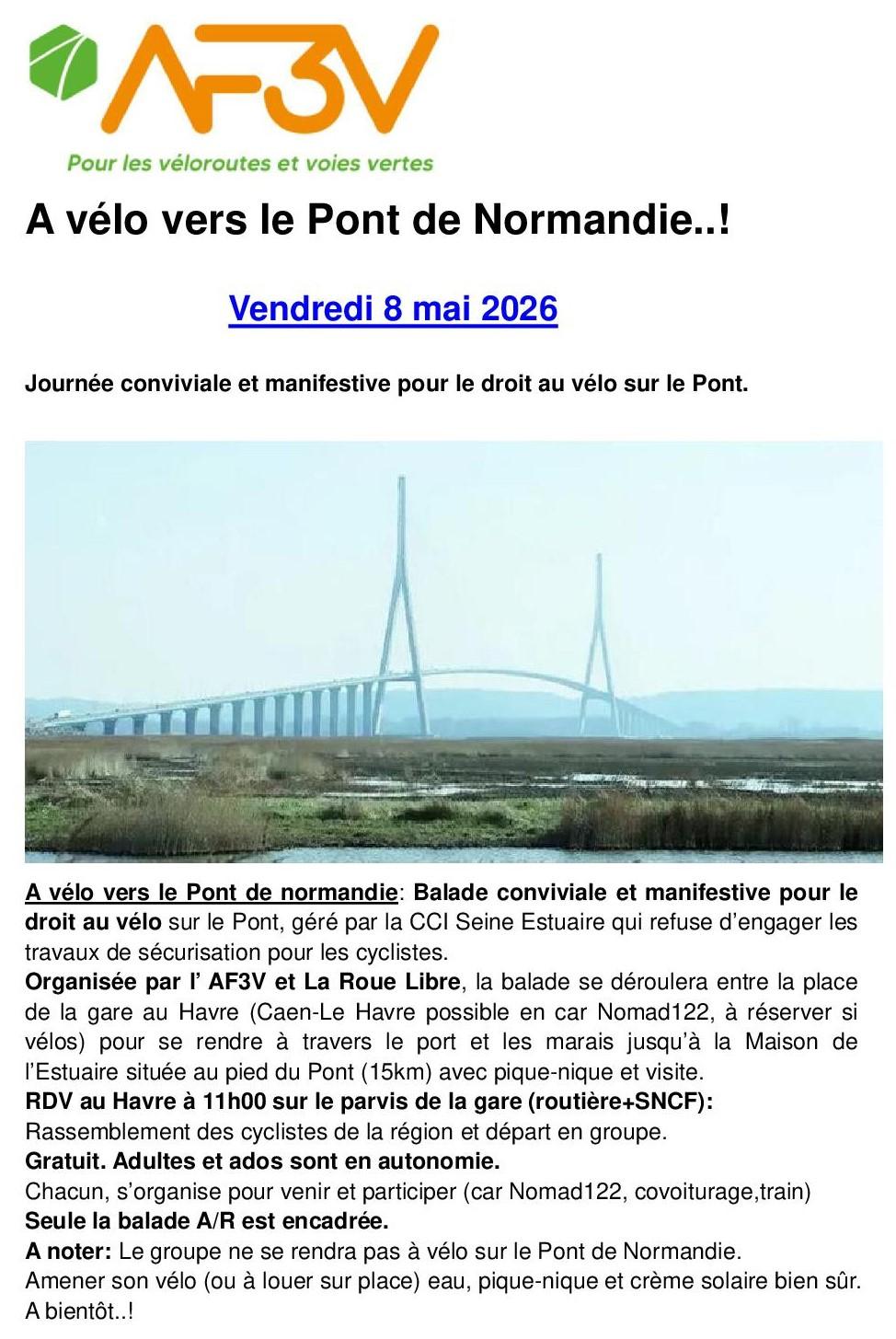 A velo vers le pont de normandie